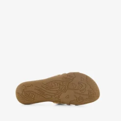 Blue Box Gekleurde dames slippers met gesp goud New