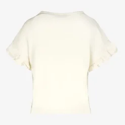 TwoDay Geknoopt meisjes T-shirt met tekst wit Sale