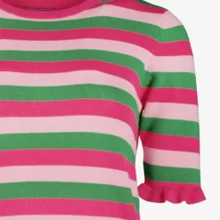 TwoDay Gestreept dames trui roze groen