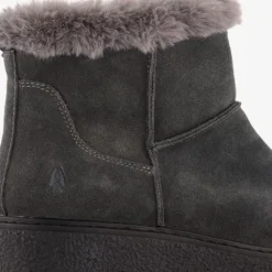 Hush Puppies Gevoerde boots met imitatiebont grijs Discount