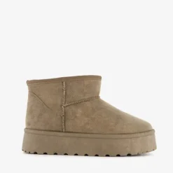 Blue Box Gevoerde enkellaarsjes met platformzool Clearance