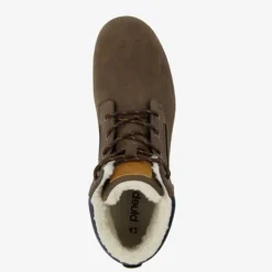 Blue Box Gevoerde heren veterboots bruin Clearance