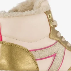 Blue Box Gevoerde hoge meisjes sneakers goud Outlet