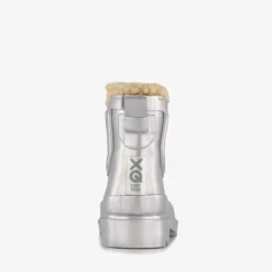 XQ Footwear Gevoerde kinder regenlaarzen zilver New
