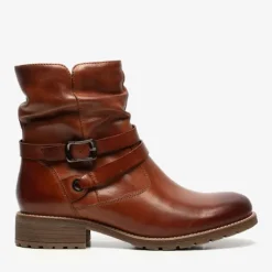 Hush Puppies Gevoerde leren dames enkellaarsjes Sale
