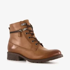 Hush Puppies Gevoerde leren dames veterlaarsjes Best