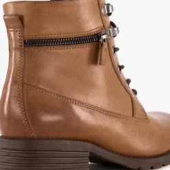 Hush Puppies Gevoerde leren dames veterlaarsjes Best