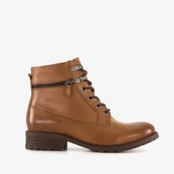 Hush Puppies Gevoerde leren dames veterlaarsjes Best