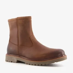 Van Beers Gevoerde leren heren boots bruin Online