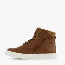 Groot Gevoerde leren jongens veterboots cognac