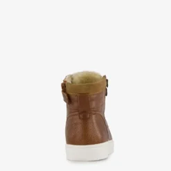 Groot Gevoerde leren jongens veterboots cognac