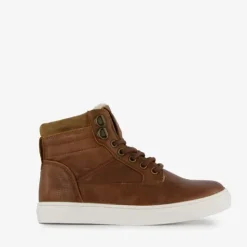 Groot Gevoerde leren jongens veterboots cognac