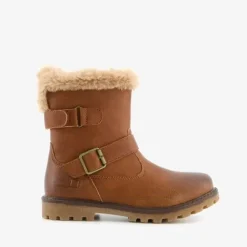 Blue Box Gevoerde meisjes biker boots bruin Outlet