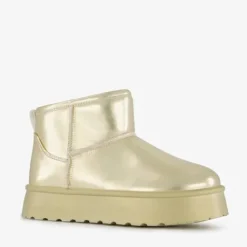Blue Box Gevoerde meisjes boots metallic goud Best