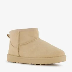 Braqeez Gevoerde meisjes enkellaarsjes beige Discount