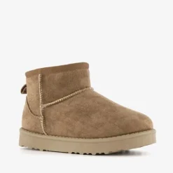 Braqeez Gevoerde meisjes laarsjes taupe Discount