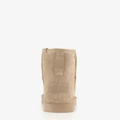 Hush Puppies Gevoerde suede enkellaarsjes beige Outlet