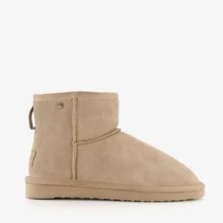 Hush Puppies Gevoerde suede enkellaarsjes beige Outlet