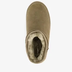 Hush Puppies Gevoerde suede heren pantoffels taupe Online