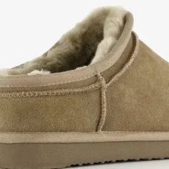 Hush Puppies Gevoerde suede heren pantoffels taupe Online