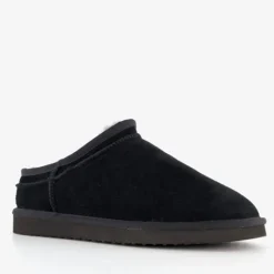 Hush Puppies Gevoerde suede heren pantoffels zwart Online