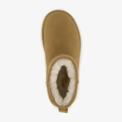 Hush Puppies Gevoerde suede laarsjes camel Outlet