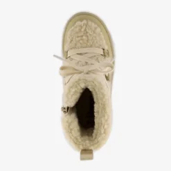 Blue Box Gevoerde teddy enkellaarsjes beige