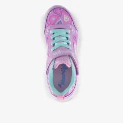 Skechers Heart Lights meisjes sneakers met lichtjes in pastelkleuren Clearance