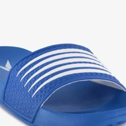 Dutchy Heren badslippers blauw wit