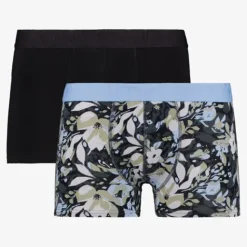 Jack & Jones Heren boxershorts 2 pack zwart blauw Outlet