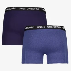 Unsigned Heren boxershorts 2-pack blauw Clearance