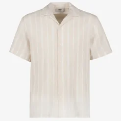 JJ REBEL Heren overhemd met strepen beige wit