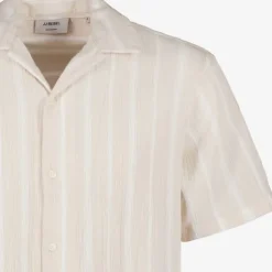 JJ REBEL Heren overhemd met strepen beige wit