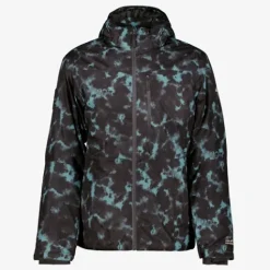 Mountain Peak Heren ski-jas met print zwart blauw Clearance