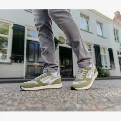 Blue Box Heren sneakers groen grijs Sale