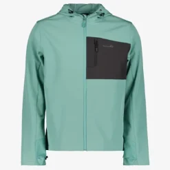 Mountain Peak Heren softshell jas groen zwart Best
