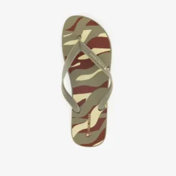 Copacabana Heren teenslippers met camouflage groen