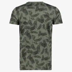 Unsigned Heren T-shirt botanische print groen Sale
