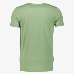 Unsigned Heren T-shirt groen V-hals New