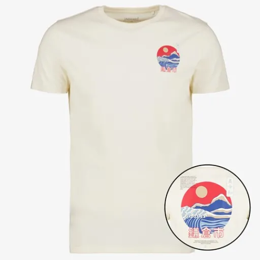 Unsigned Heren T-shirt met backprint wit Clearance