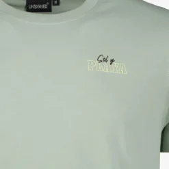 Unsigned Heren T-shirt met backprint lichtgroen Best