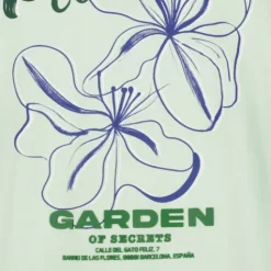 Unsigned Heren T-shirt met backprint lichtgroen Sale