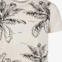 Unsigned Heren T-shirt met palmbomen wit Best