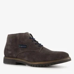 Bugatti Hoge bruine suede heren veterschoenen Outlet