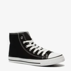 Scapino Hoge canvas dames sneakers zwart