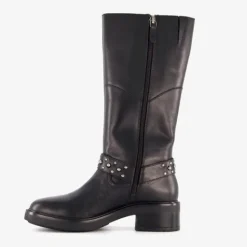 Harper Hoge dames biker boots zwart Clearance