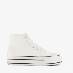 Blue Box Hoge dames gympen met plateauzool wit Discount