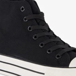 Blue Box Hoge dames gympen met plateauzool zwart