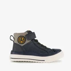 Blue Box Hoge jongens sneakers blauw met smiley