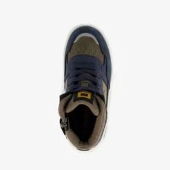 Blue Box Hoge jongens sneakers donkerblauw taupe Discount